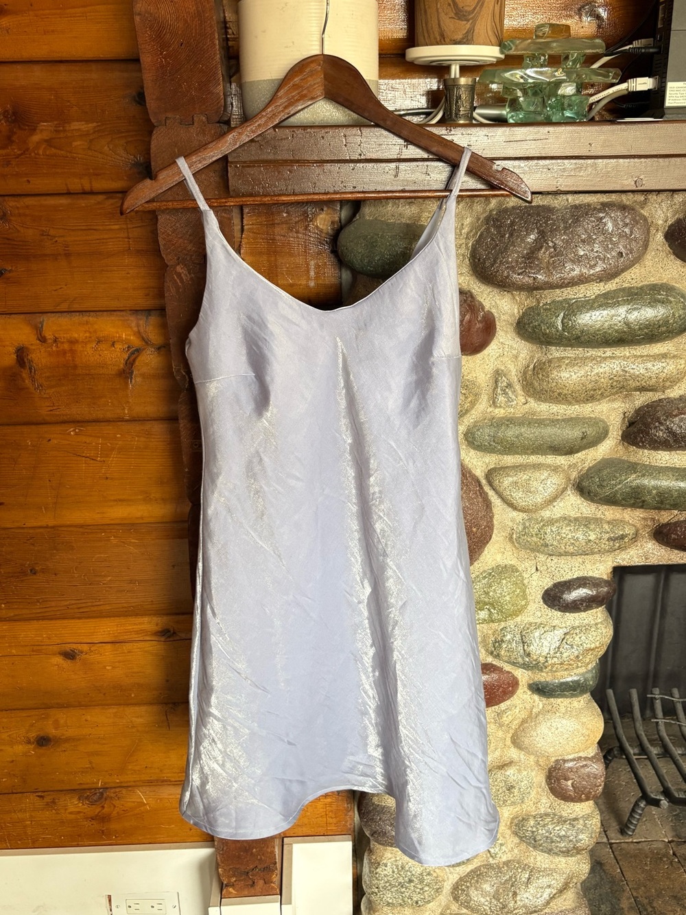 Vintage 90s Jessica Sky Blue Slip style lined Dress Size 8 Made in Canada